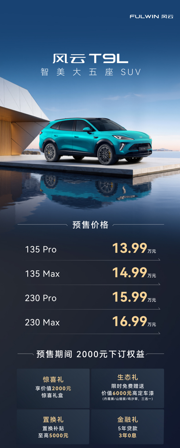 3L油耗+5秒加速+2000km续航，风云T9L卷出高度