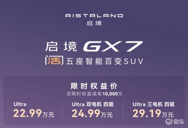 全系L3+4颗激光雷达，启境GX7，家庭SUV的新答案